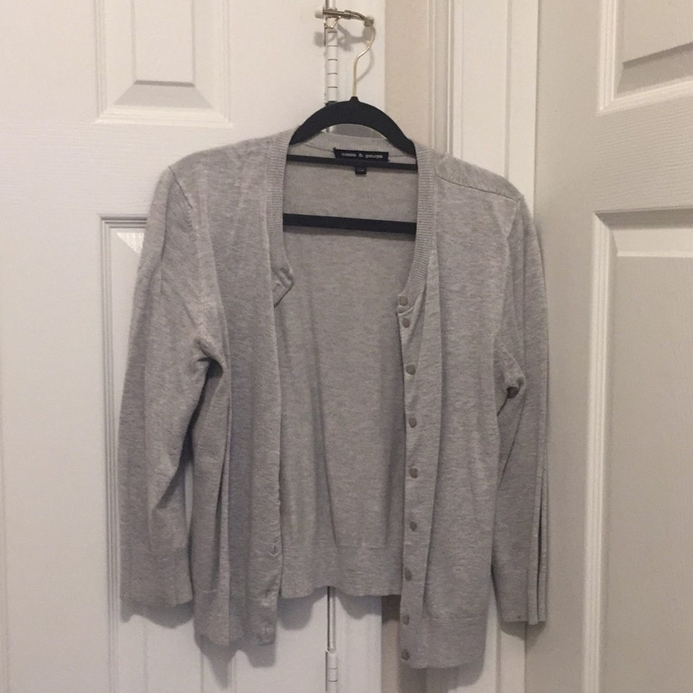 Gray cardigan
